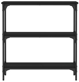 Tavolino consolle nero 75x22,5x75 cm in legno multistrato