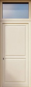 Portoncino d'ingresso in alluminio Bugnale 22 L 80 x H 210 cm bianco/noce apertura a destra