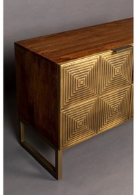 Tavolo TV in legno di mango color oro 40x60 cm Volan - Dutchbone