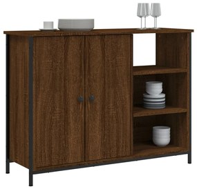 Credenza rovere marrone 100x33x75 cm in legno multistrato