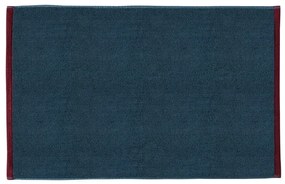 Tappetino per il bagno blu scuro/grigio in cotone organico 50x80 cm Soft – Mette Ditmer Denmark