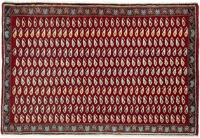 Shiraz Tappeto persiano 60 x 90 Rosso (Iran) Annodato A Mano