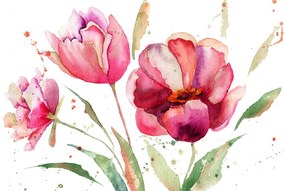 Carta da parati autoadesiva – Tulipani in design interessante