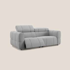 Giotto Divano modulare con opzione relax elettrico in microfibra effetto velluto impermeabile T09