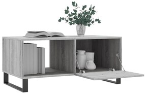 Tavolino da salotto grigio sonoma 90x50x40 cm legno multistrato
