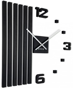 Elegante orologio da parete in legno di colore nero