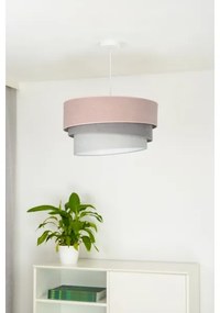 Duolla - Lampadario a sospensione con filo TRIO 1xE27/15W/230V diametro 45 cm rosa/grigio/bianco