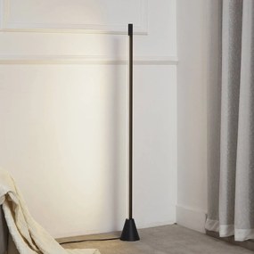Lampada da terra a LED Linija Lucande, dimmerabile, Nero, Soggiorno / Sala da pranzo, Alluminio, Moderno, Lampada LED da terra