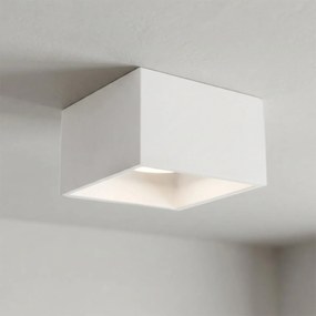 Plafoniera Quadrata da Soffitto GX53 in Gesso - Serie ESSENZA