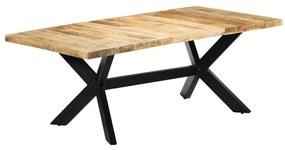Tavolo Da Pranzo 200x100x75 Cm İn Legno Massello Di Mango /
