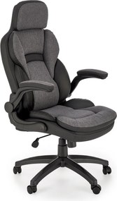 Sedia da ufficio Valerio in nero/grigio - H128 cm