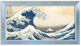 Stampa incorniciata su tela Hokusai La Grande Onda di Kanagawa multicolore 136 x 76 cm