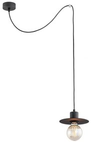 Argon 3835 - Lampadario su corda CORSO 1xE27/15W/230V nero