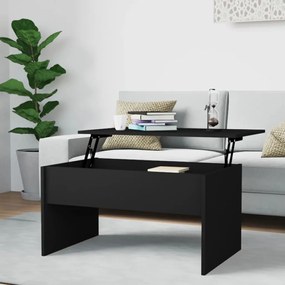 Tavolino da salotto bianco 80x55,5x41,5 cm in legno multistrato