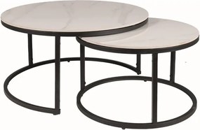 Set di Tavolini da caffè Ferrante C in bianco