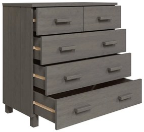 Credenza hamar grigio chiaro 79x40x80 cm legno massello di pino