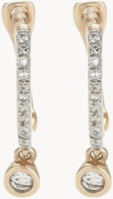 Orecchini in oro giallo con diamanti Charms, 0,10 carati