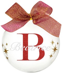Pallina natale con nome Beatrice 10cm