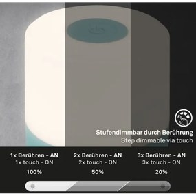 Briloner 7461010 - LED Lampada da tavolo ricaricabile dimmerabile LED/2W/5V IP44 blu