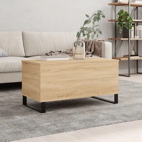 Tavolino salotto rovere sonoma 90x44,5x45 cm legno multistrato