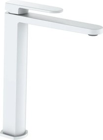 Rubinetto per lavabo getto laminare cristallino Zefir bianco pvd AQUASANIT