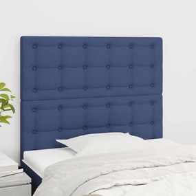 Testiera 2 Pz Blu 100x5x78/88 Cm İn Tessuto /