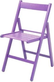 Sedia pieghevole in legno colorata VIOLA