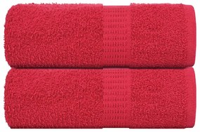 Asciugamani Per Sapone 2 Pz Rossi 30x30 Cm 360 G/m² 100% Cotone /