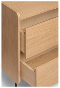 Cassettiera alta colore naturale in rovere 80x82 cm Wrap - Bonami Selection