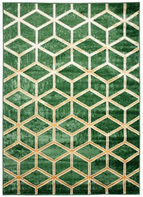 Tappeto moderno verde con originale motivo geometrico Larghezza: 80 cm | Lunghezza: 150 cm