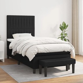 Giroletto A Molle Con Materasso Nero 80x200 Cm İntessuto /