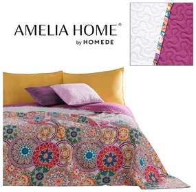 Copriletto reversibile in microfibra fucsia , 170 x 270 cm Bibi - DecoKing