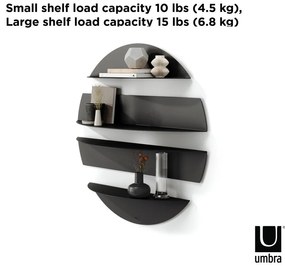 Set di 4 mensole in metallo nero da 76 cm Solis - Umbra