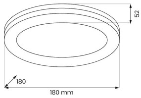 Plafoniera LED per bagno MARLON LED/12W/230V Ø 18 cm IP54 bianco
