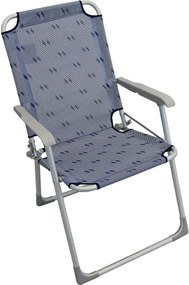 poltrona da spiaggia e campeggio pieghevole in alluminio e textilene cm 52 x 55 x 92 h