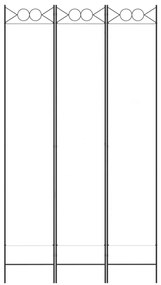 Divisorio a 3 pannelli bianco 120x220 cm in tessuto