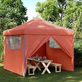 Tendone Per Feste Pieghevole Pop-up Con 4 Pareti Terracotta /
