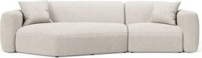 Divano angolare modulare Strino 3 posti in tessuto strutturato – L308x136 cm