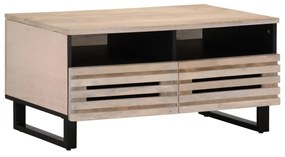 Tavolino Da Salotto 80x55x40 Cm Legno Massello Di Mango /