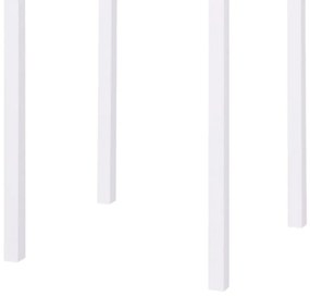 Tavolo alto BASILEA in metallo bianco 70&#215;70 cm, impilabile