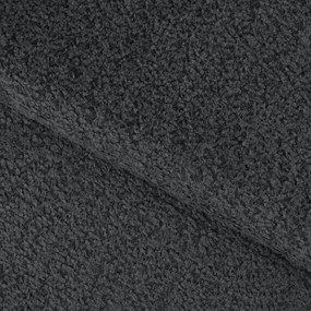 Divano angolare grigio scuro allungabile (con penisola a destra/a U) con rivestimento in bouclé Feraria – ELTAP