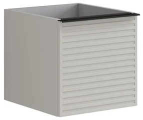 Struttura semi colonna da bagno Pixel 1 cassetto laccato opaco grigio pastello L 40 x H 40 x P 45.5 cm