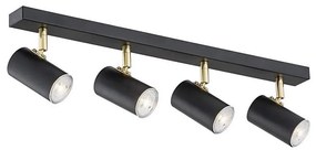 Argon 1690 - Faretto LAGOS 4xGU10/5W/230V nero/ottone