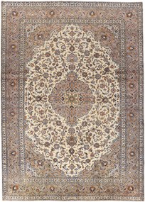 Kashan Tappeto 290 x 410 Beige (Iran) Annodato A Mano