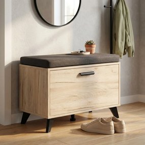 DODO - armadietto per ingresso con cuscino colore rovere