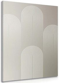 Quadro su tela – Arcobaleno elegante Mid-Century