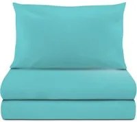 Completo letto singolo cotone turchese