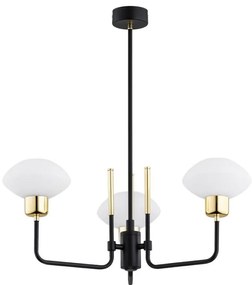 Argon 6166 - Lampadario a barra RAVELLO 3xE14/15W/230V nero/oro