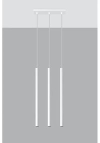 Sollux SL.0466 - Lampadario a sospensione con filo PASTELO 3xG9/8W/230V bianco