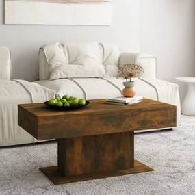 Tavolino Da Salotto Rovere Fumo 96x50x45cm İn Legno Multistrato /